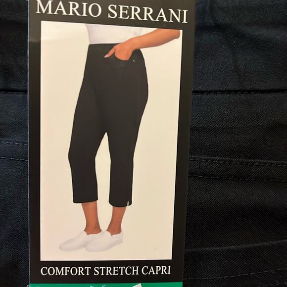 Mario Serrani Capri Pull-On Black Comfort Stretch Pants Size XL - Picture 4 of 5
